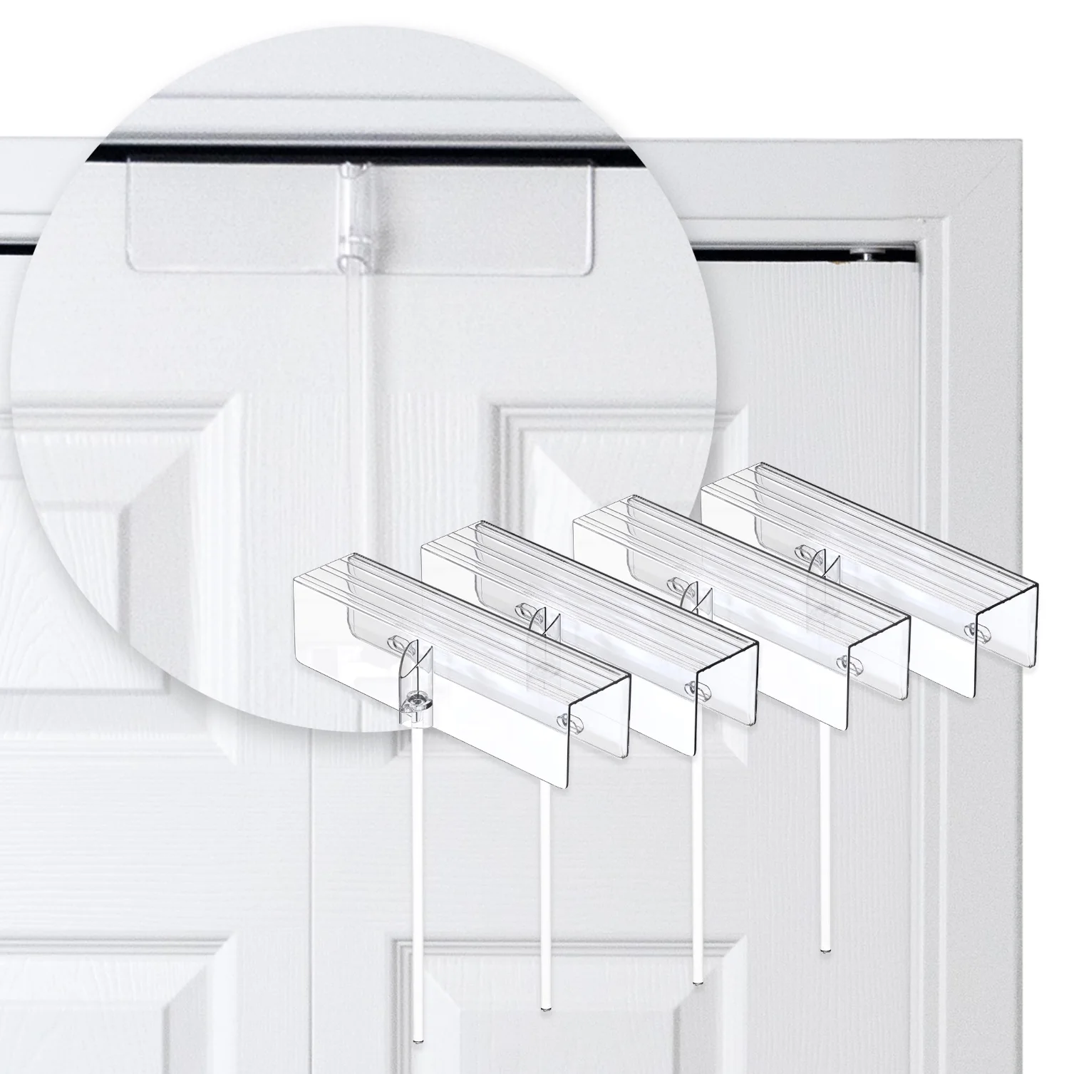 Safety Innovations Bi-Fold Door Lock, Clear, 4-pack