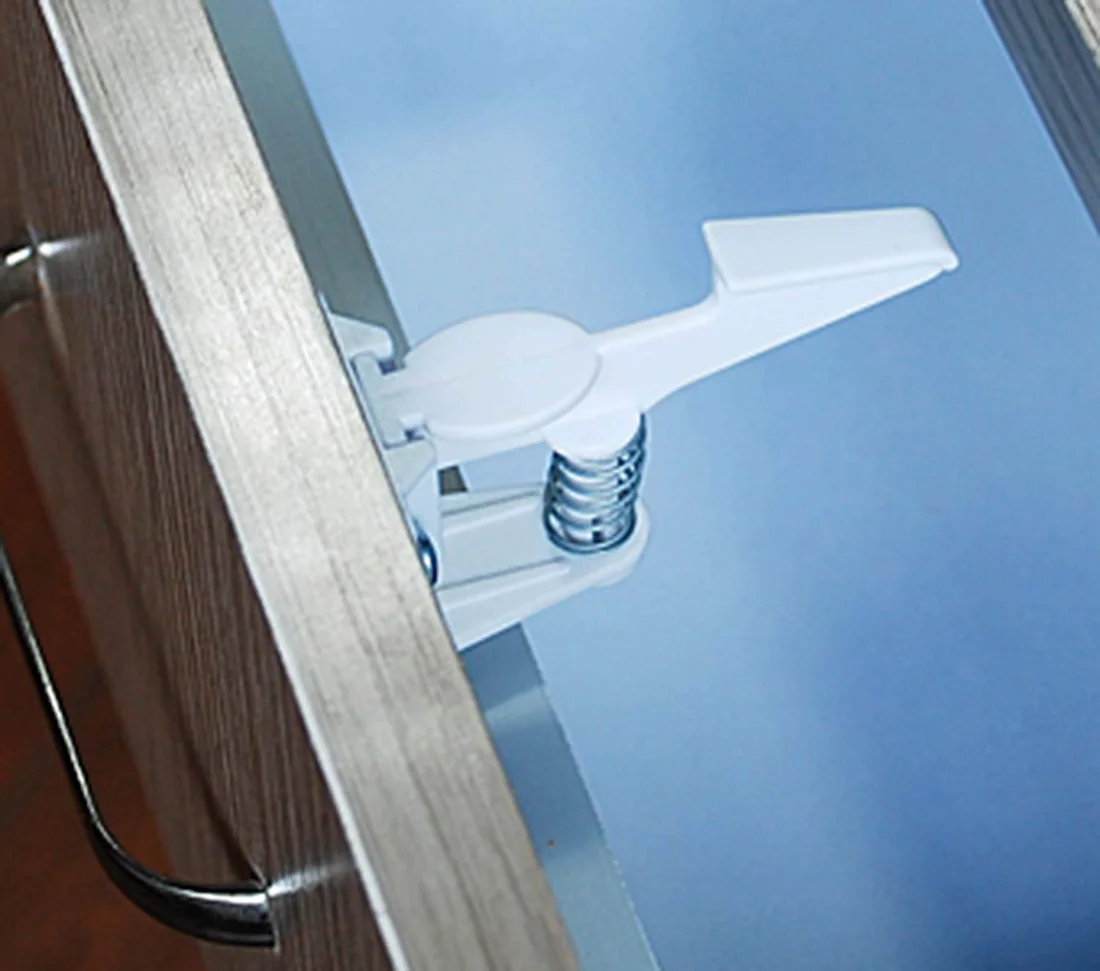 Safety Innovations Spring Loaded Cabinet & Drawer Latch, 4-pack, view 2
