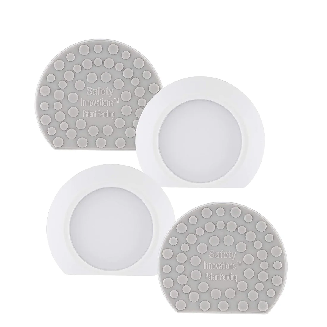 Safety Innovations Mini Flat Bottom Wall Saver, Mini flat bottom, 4-pack, view 2